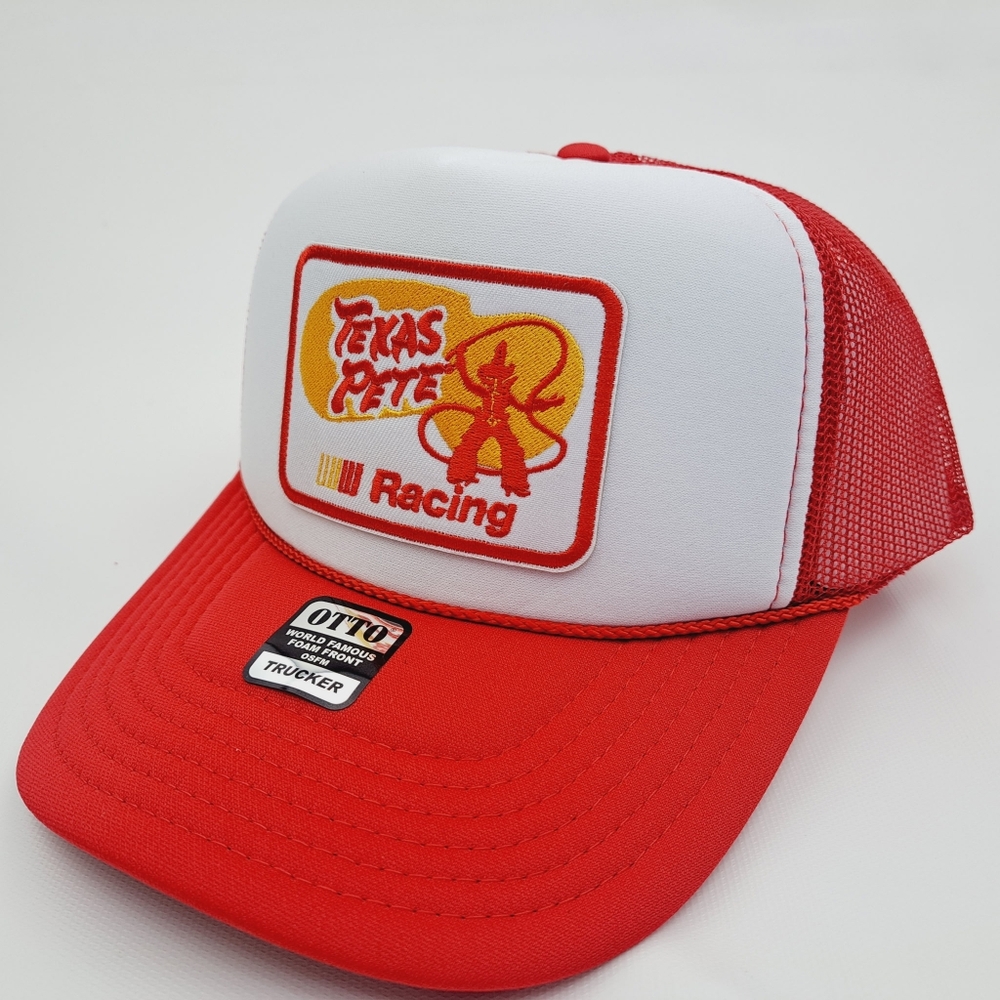 Retro Vintage Style Texas Pete Hat Cap Trucker Racing Patch 80s 90s USA NASCAR - Picture 7 of 9